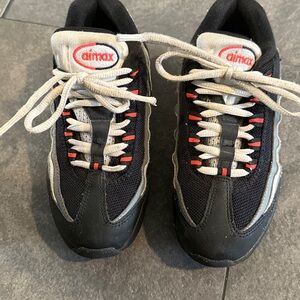 Nike Air Max Black and White with Red Accents